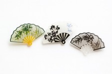 3x Miniature Chinese Rayon Fan