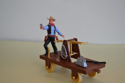 Timpo cowboy rail - on, handcar