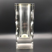 Vintage Murano Alessandro Mandruzzato Fauceted Glass Vase 1970s H20cm 2235g VGC