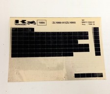 Kawasaki ZL 1000 A1 (ZL 1000) Spare Parts List Microfiche (Aug 1986)