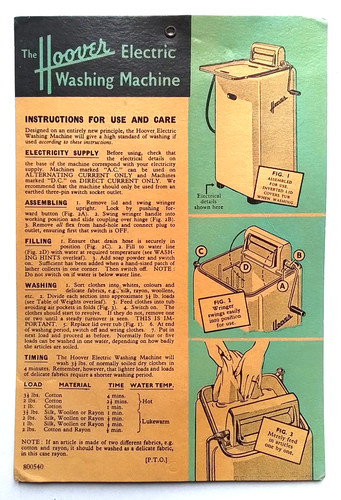 Vintage hoover washing machine - hoover,