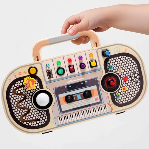 Montessori busy board with led - montessori,