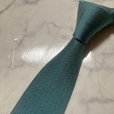 Hermes Green H Pattern Tie