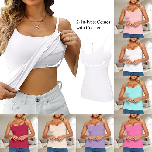 Womens camisole with built - with, in