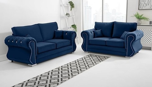 Velvet sofa suite - sofa,