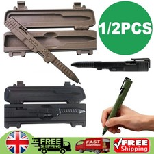 1/2x Tactical Slide Action Ballpoint Pen Slide Action Pens EDC with Case Outdoor