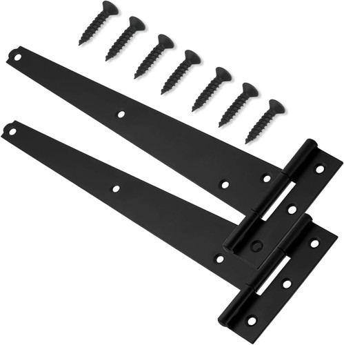 Tee hinges black galvanised - hinges,