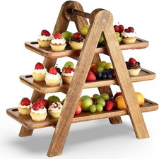 Tiered Cake Stand Wood, 3 Tier