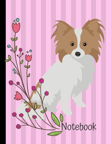 Notebook papillon dog pink - dog,