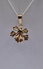 Vintage Pendant Awesome Leaf Red GOLD 14 K 583 Soviet  USSR