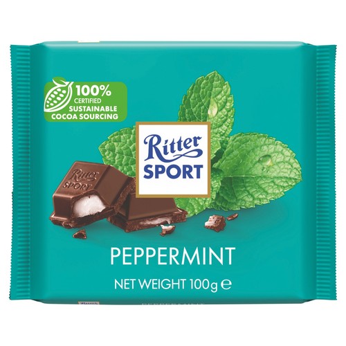 Ritter sport peppermint 100g - sport,