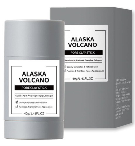 Clay mask stick alaska volcano - stick,