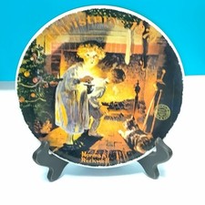 Christmas Plate 1979 Norman Rockwell Somebody's Up There - Vtg Edwin M Knowles