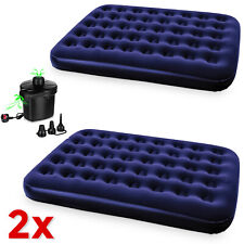 Bestway Double Flocked Camping Air bed Inflatable Mattress Blow Up AirBed