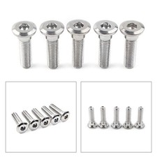 5x M8x30mm x 1.25 Bolts Ti Hex
