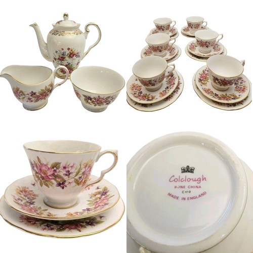 Colclough bone china tea set - china,