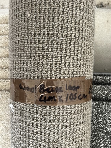 Carpet offcut wool beige - , loop