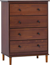 Modern 4-Drawer Solid Wood