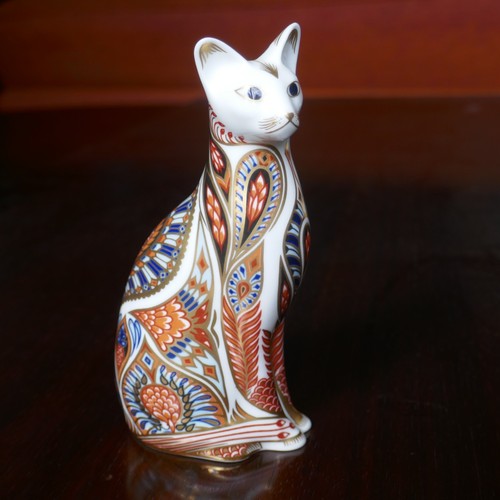 Royal crown derby - crown, cat