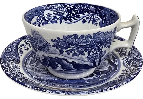 Spode blue italian porcelain - italian,