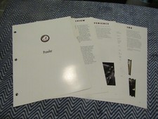 2000 PLYMOUTH PROWLER MODEL INTRO DEALER ALBUM SALESMANS BROCHURE SHEETS