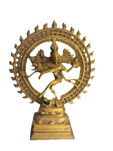 Vintage brass nataraja statue - brass,
