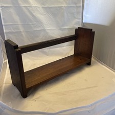 Vintage oak book trough shelf