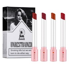 Lana Del Rey Lipstick 4 Colors Women Lip Gloss Set Little Tube Cigarette Packet