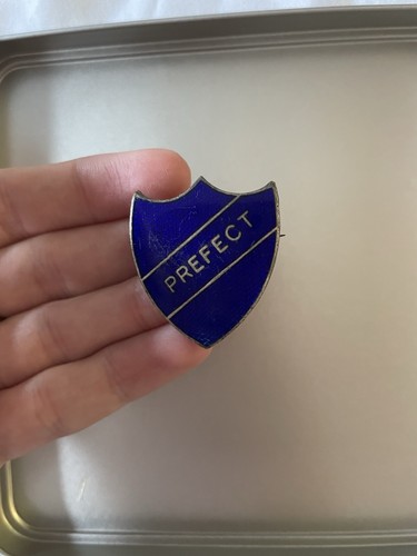 Vintage school prefect enamel - vintage,