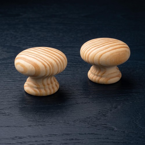 Solid pine wood cabinet knobs - wood,