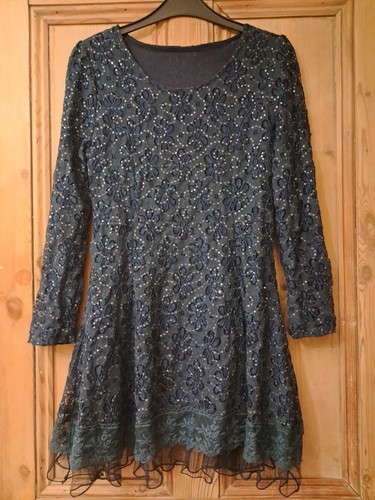 Skater style dress blue flower - skater,