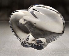 STEUBEN Glass EAGLE Hand Cooler Rare Crystal Animal Ornament Paperweight No Box