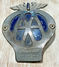 AA Automobile Association Car Badge OZ52468 Blue Front Australia Issue 1949 Rare