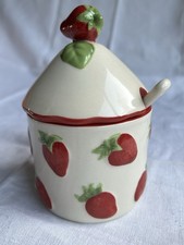 Ceramic Strawberry Jam Pot