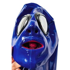 Blue Latex Hood with