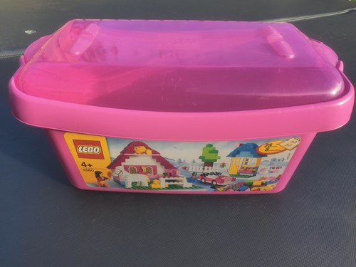 Pink lego storage stackable - pink,