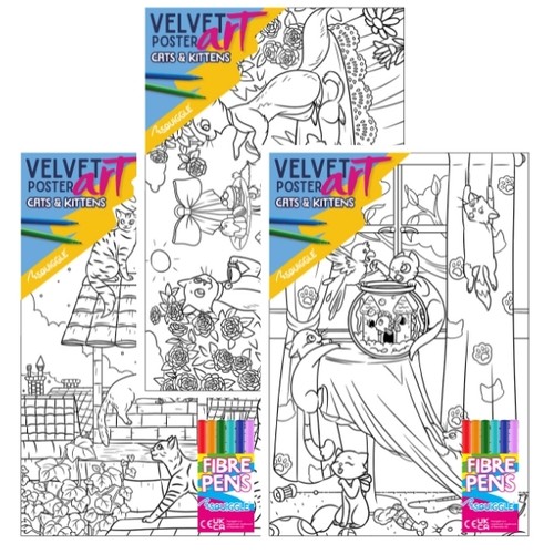 Cats kittens velvet poster - cats, &