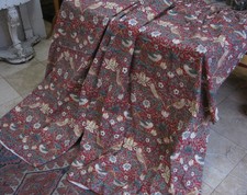 Pair of William Morris & co cotton Strawberry Thief lined Curtains 70'' L 45'' W