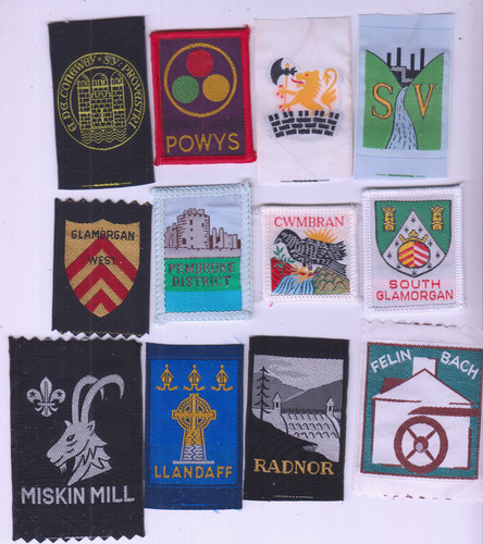 Boy scout badges from - from, wales