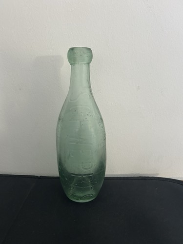 Antique green glass schweppes - green,