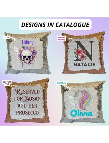 Sequin cushion cover - -, silver