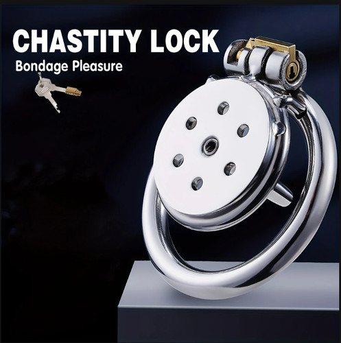 Stainless steel flat cage male - stainless,