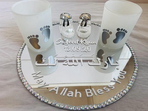 Mirror candle plate wedding - candle,