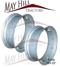 PAIR of Rear Wheel Rim 8 Lug 10 x 32" for Massey Ferguson 65 148 165 240 250 550