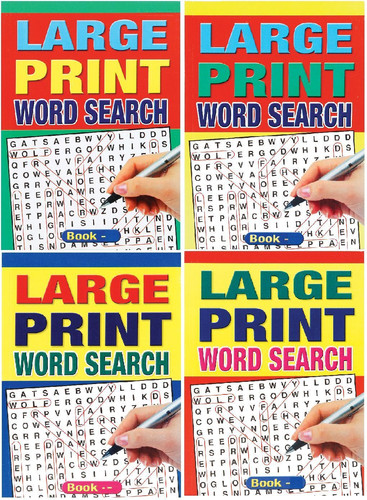 Large print wordsearch - x, a4