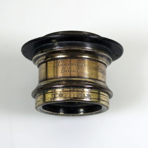 Antique brass lens - brass,