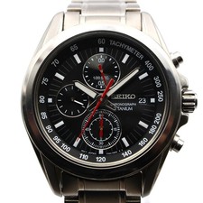 SEIKO 7T92-0MH0 Titanium Chronograph Men’s Watch Lightweight Quartz Rare Japan