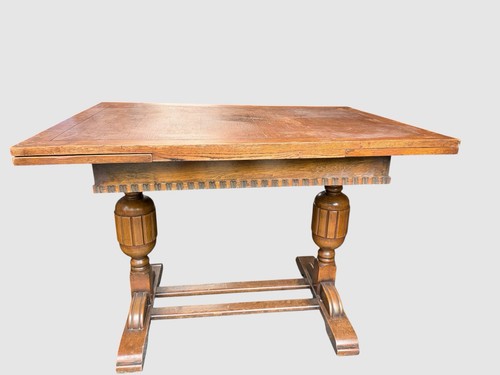 Antique c1920 oak draw leaf - oak,