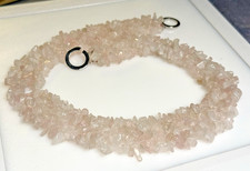 Vintage Necklace Pink Quartz