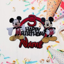 Personalised Mickey Mouse Cake Topper